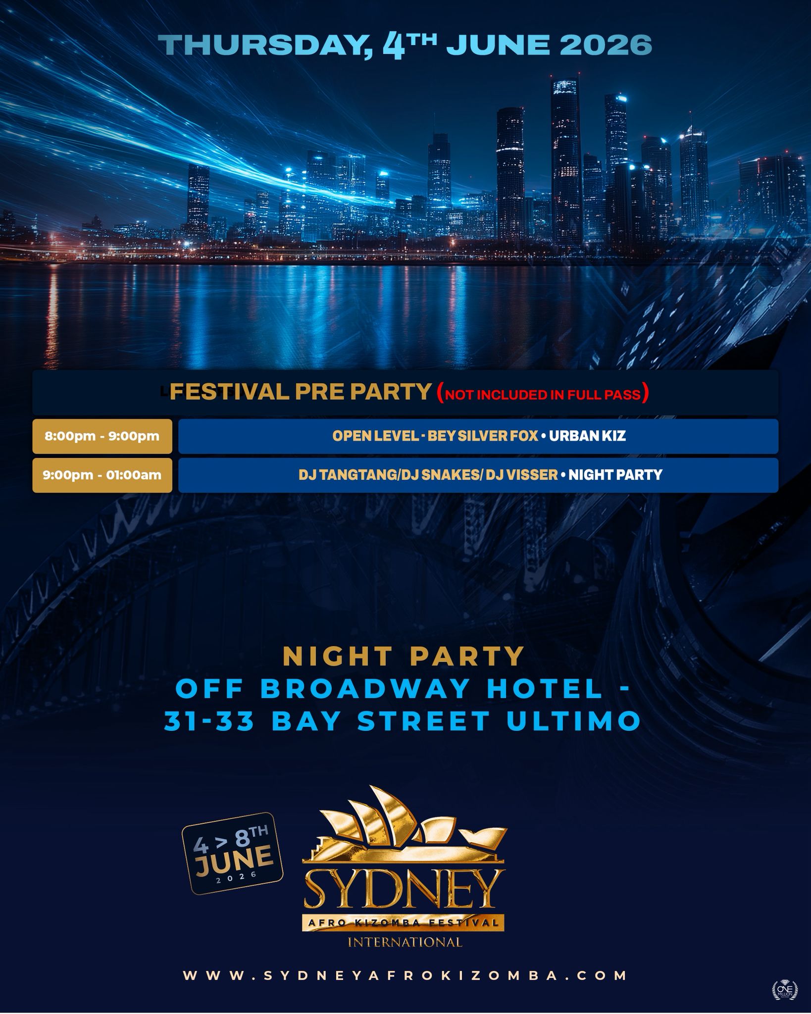 timetable - Sydney Afro Kiz 26 - 1